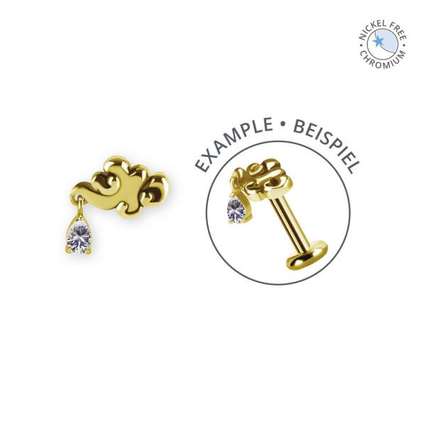 18K GOLD PVD CoCr NF THREADLESS ATTACHMENT SET W. PREMIUM ZIRCONIA