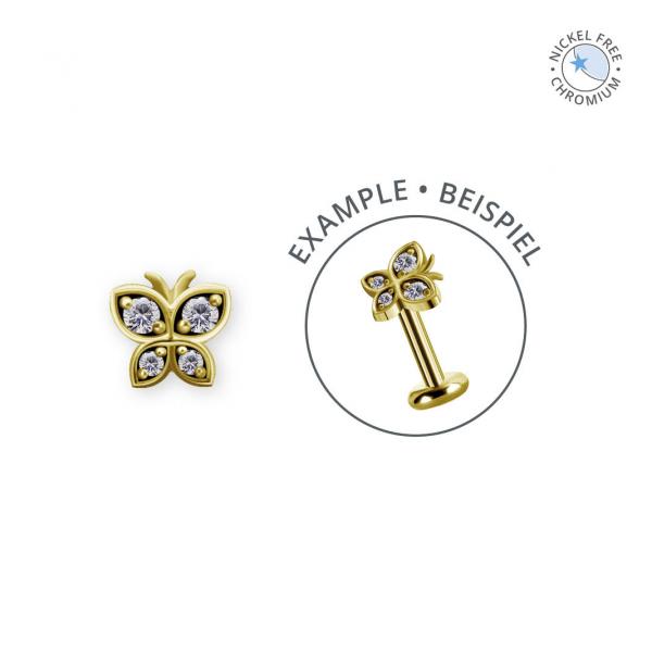 18K GOLD PVD CoCr NF THREADLESS ATTACHMENT SET W. PREMIUM ZIRCONIA