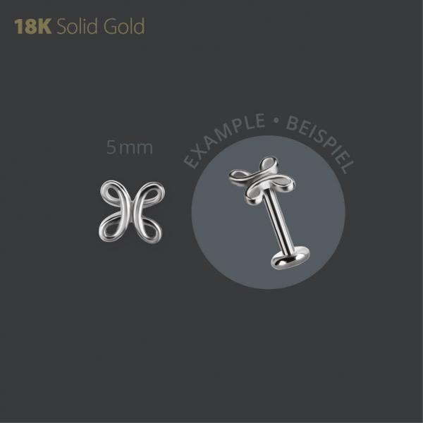 18K WHITE GOLD INTERNAL MICRO ATTACHEMENT (CELTIC LOVE SYMBOL)