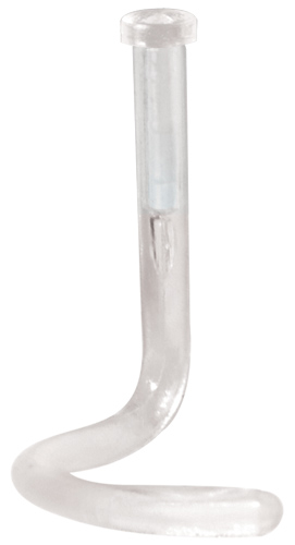 BIOPLAST CURVED NOSE STUDS WITH DISC ATTACHMENT