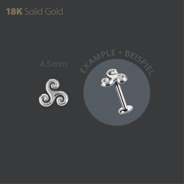 18K WHITE GOLD INTERNAL MICRO ATTACHEMENT (CELTIC WATER SYMBOL)