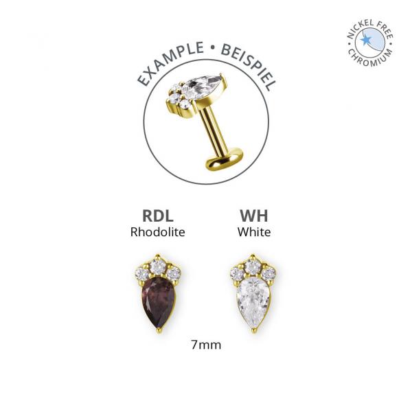 18K GOLD PVD CoCr NF THREADLESS ATTACHMENT SET W. PREMIUM ZIRCONIA