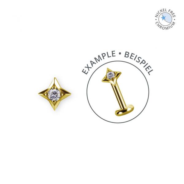 18K GOLD PVD CoCr NF THREADLESS ATTACHMENT SET W. PREMIUM ZIRCONIA
