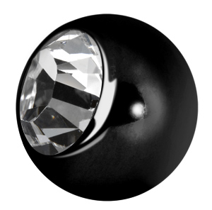BLACK PVD TITANIUM JEWELLED DIMPLE BALLS 3MM