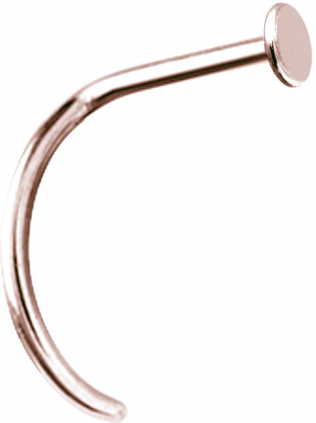 ROSE GOLD PVD TITANIUM CURVED NOSE STUDS (DISC)