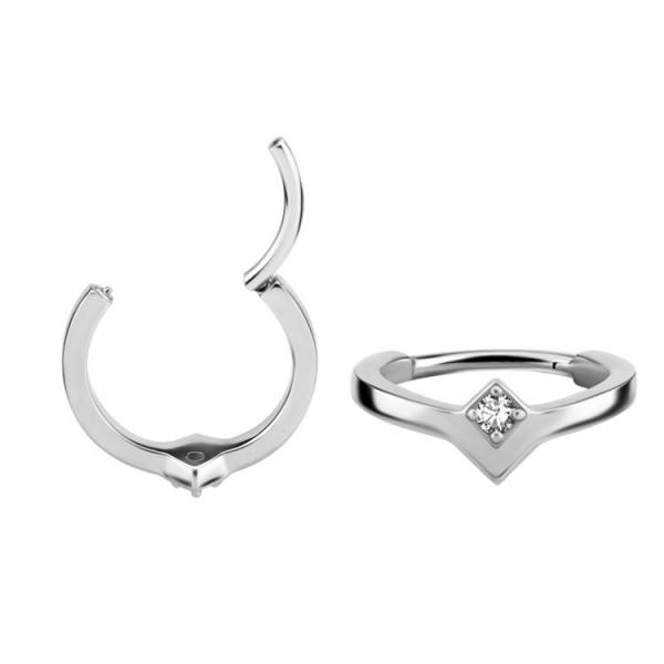 SS316L HINGED RING SET W. PREMIUM ZIRCONIA
