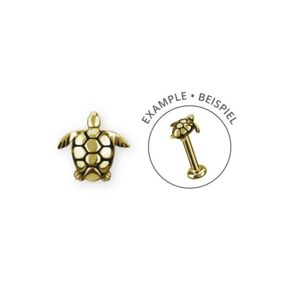 24K GOLD PVD SS316L THREADLESS SEA TURTLE ATTACHMENT