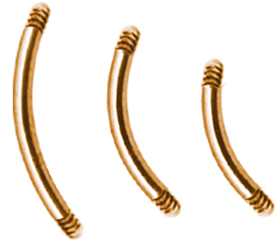 24K GOLD PVD TITANIUM BANANA PINS