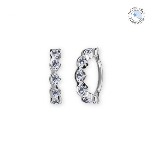 CoCr NF HINGED RING SET W. OVAL PREMIUM ZIRCONIA