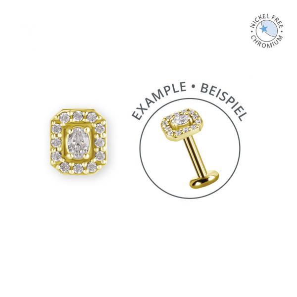 18K GOLD PVD CoCr NF THREADLESS ATTACHMENT SET W. PREMIUM ZIRCONIA