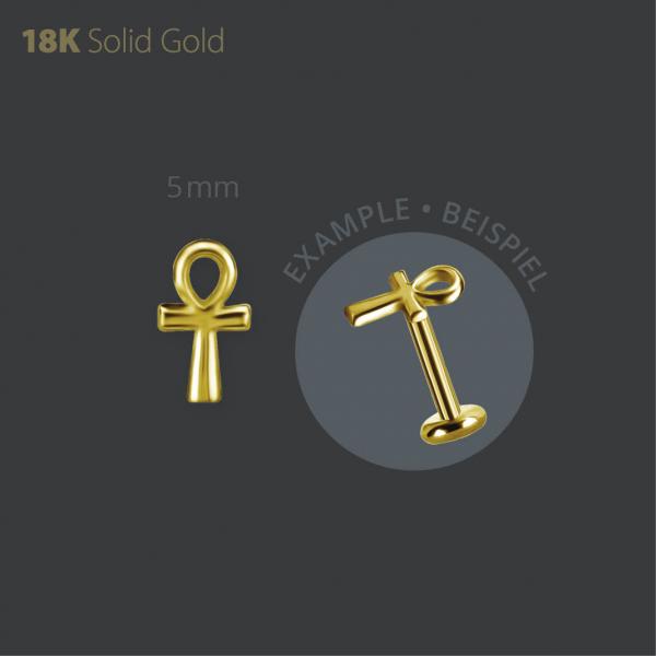 18K GOLD INTERNAL MICRO ATTACHEMENT (EGYPTIAN ANGH CROSS)
