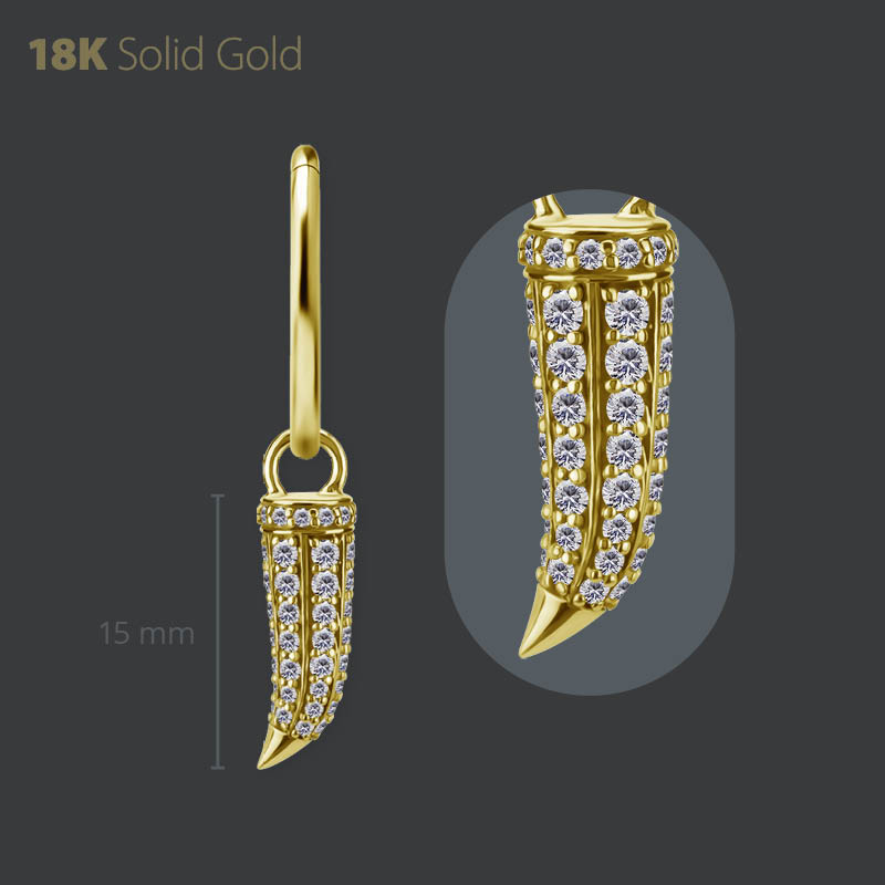 18K GOLD CHARM SET W. PREMIUM ZIRCONIA