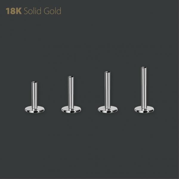 18K WHITE GOLD INTERNAL MICRO LABRET PIN