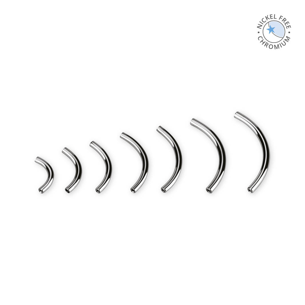 CoCr NF PVD TITANIUM INTERNAL BANANA PIN FOR FLOATING NAVEL (0.8MM BOTH SIDES)