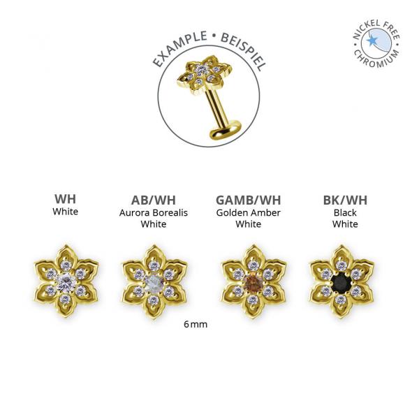 18K GOLD PVD CoCr NF THREADLESS ATTACHMENT SET W. PREMIUM ZIRCONIA