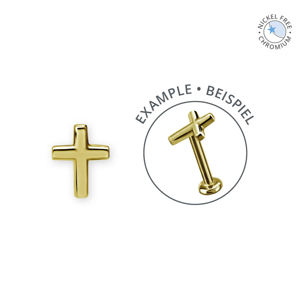 18K GOLD PVD CoCr NF INTERNAL MICRO CROSSES ATTACHMENT