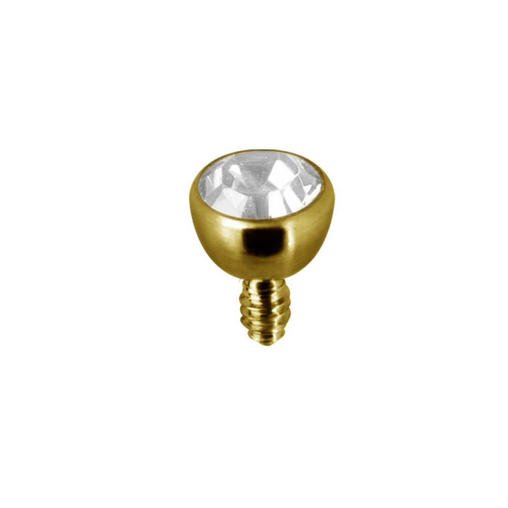 24K GOLD PVD SS316L INTERNAL JEWELLED MICRO BALL