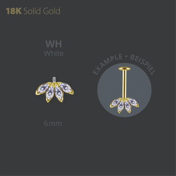 18K GOLD VERTICAL HELIX MICRO ATTACHMENT SET WITH PREMIUM ZIRCONIA