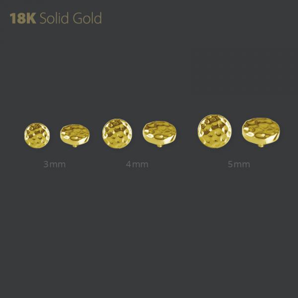 18K GOLD INTERNAL HAMMERED DISC ATTACHMENT