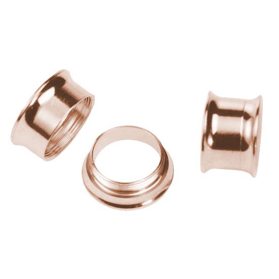 ROSE GOLD PVD SS316L INTERNAL DOUBLE FLARED EYELET