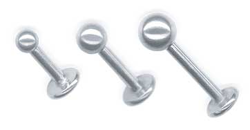 TITANIUM LABRETS WITH BALL
