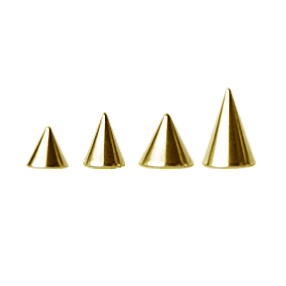 24K GOLD PVD TITANIUM CONES