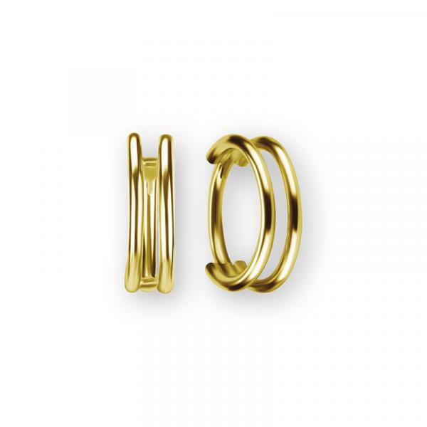 24K GOLD PVD TITANIUM HINGED DOUBLE SEGMENT RING