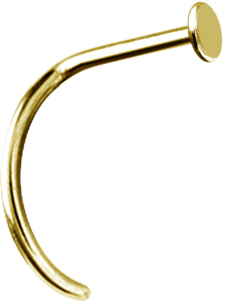 24K GOLD PVD TITANIUM CURVED NOSE STUDS (DISC)