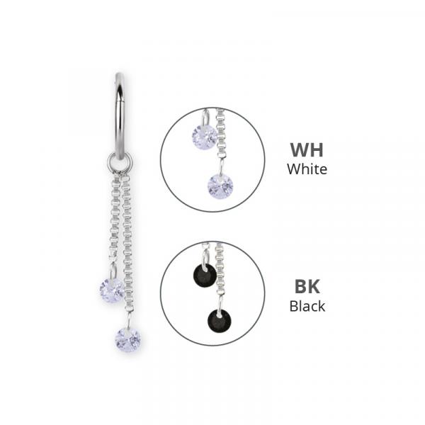 SS316L CHAIN CHARM FOR HINGED RINGS